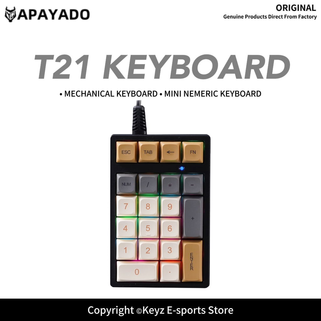 Keyboard Numpad Separate - Clavier numérique T21 Mini avec rétroéclairage
