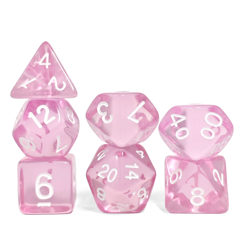Dés polyédriques transparents  - Gaming Set Accessories avis et prix