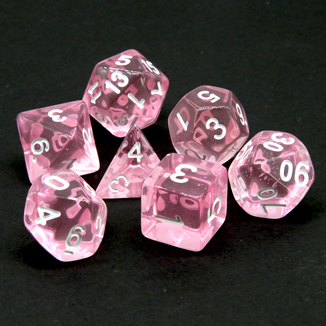 Dés polyédriques transparents  - Gaming Set Accessories avis et prix